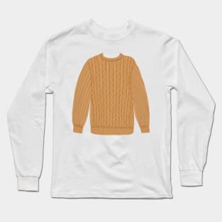 Orange knit sweater Long Sleeve T-Shirt